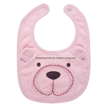 Coton sur mesure Coton Terry Promotionnel brodé Babywear Babywear Animal Droolher Bib